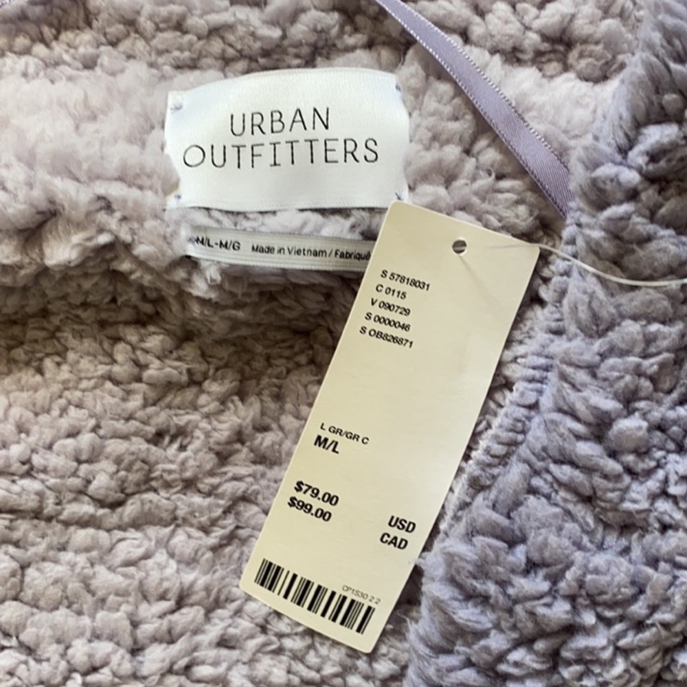 UO Reversible Fleece Hooded Purple Jacket - Picture 10 of 16